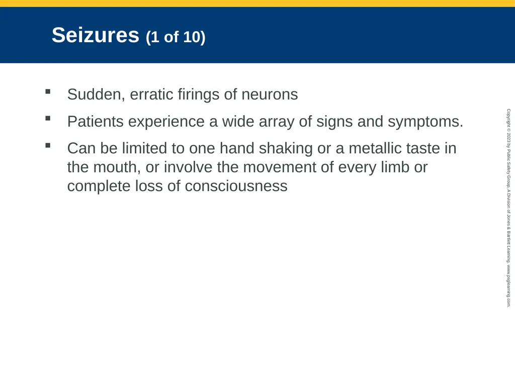 Neurologic Emergencies CHAPTER 19: Focused Lecture - slide 28 of 59