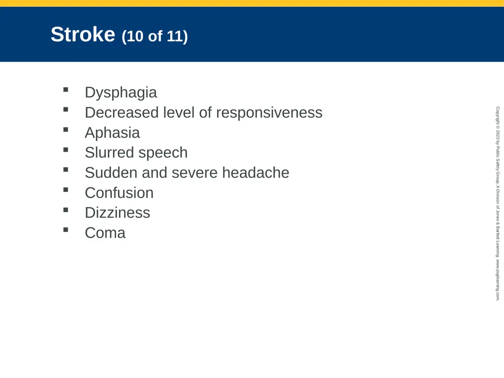 Neurologic Emergencies CHAPTER 19: Focused Lecture - slide 24 of 59