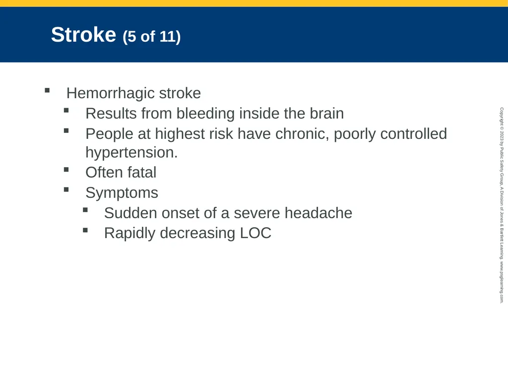 Neurologic Emergencies CHAPTER 19: Focused Lecture - slide 19 of 59