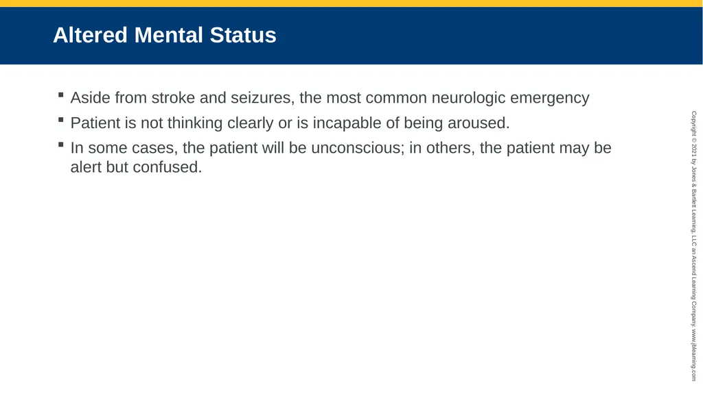 CHAPTER 18 Neurologic Emergencies National EMS - slide 50 of 103