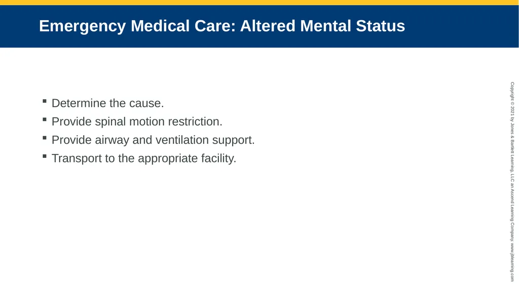 CHAPTER 18 Neurologic Emergencies National EMS - slide 73 of 103