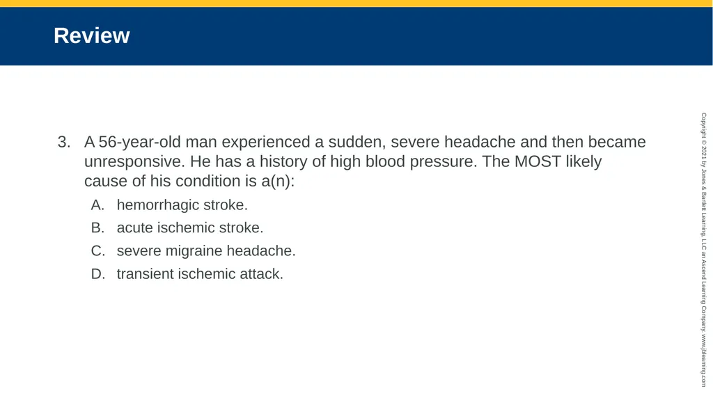 CHAPTER 18 Neurologic Emergencies National EMS - slide 80 of 103