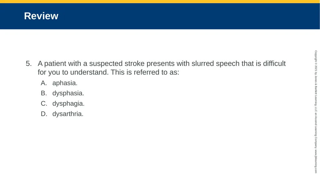 CHAPTER 18 Neurologic Emergencies National EMS - slide 86 of 103