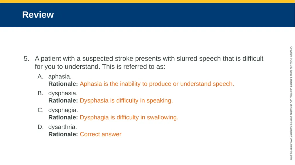 CHAPTER 18 Neurologic Emergencies National EMS - slide 88 of 103