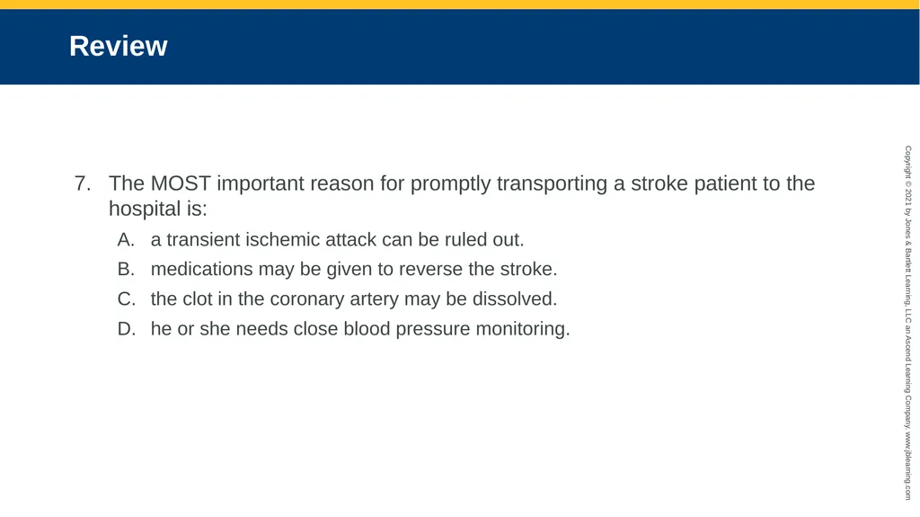 CHAPTER 18 Neurologic Emergencies National EMS - slide 92 of 103