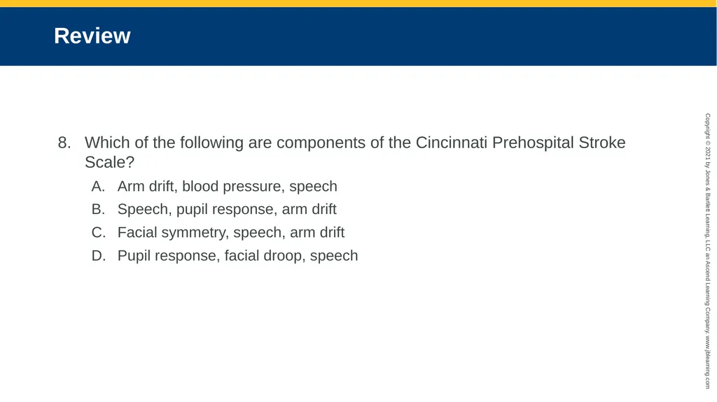 CHAPTER 18 Neurologic Emergencies National EMS - slide 95 of 103