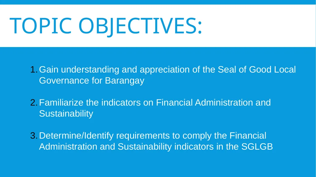 The 2024 Seal of Good Local Governance for - slide 2 of 46