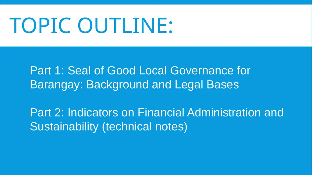 The 2024 Seal of Good Local Governance for - slide 3 of 46