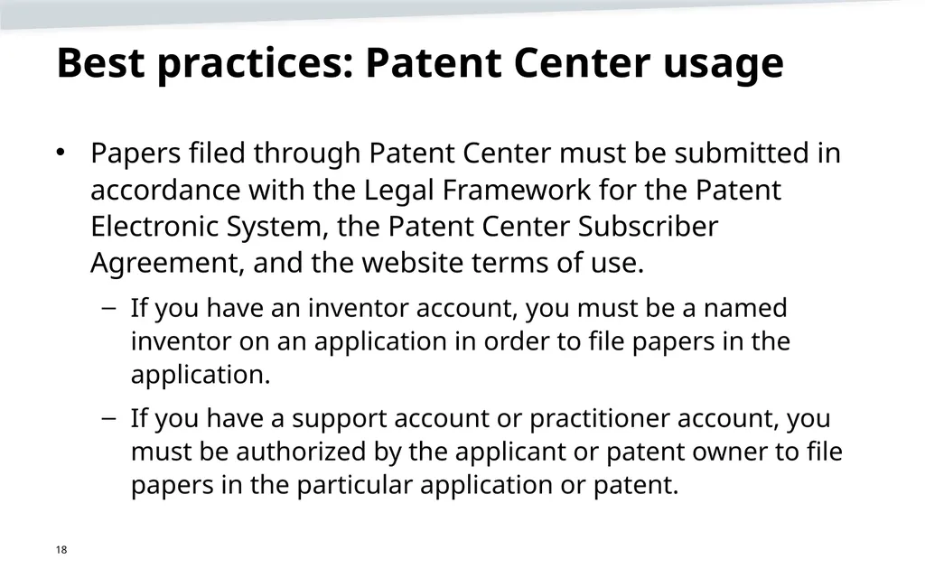 Opening USPTO logo slide USPTO Hour: Updates on - slide 18 of 35
