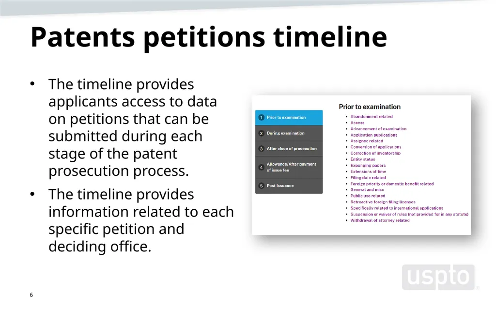 Opening USPTO logo slide USPTO Hour: Updates on - slide 6 of 35