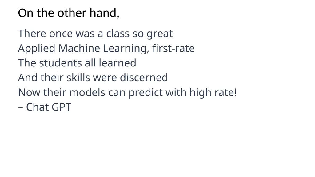 Foundation Models Applied Machine Learning Derek - slide 29 of 45