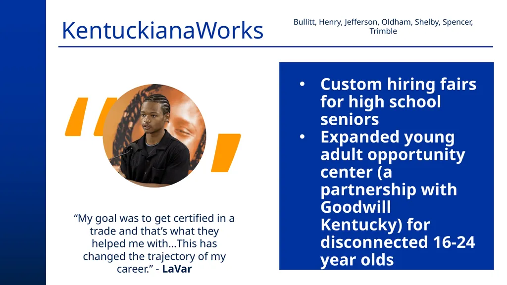 Putting Young Kentuckians to Work Myra Wilson - slide 14 of 19