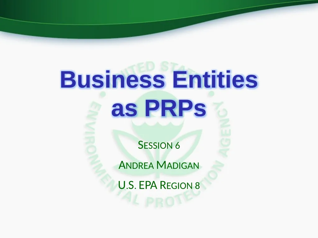 Session 6 Andrea Madigan U.S. EPA Region 8 - slide 1 of 18