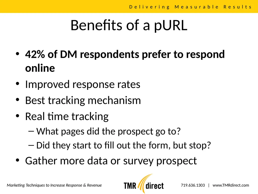 Direct Mail, Email, Web Integration Delivering - slide 13 of 16