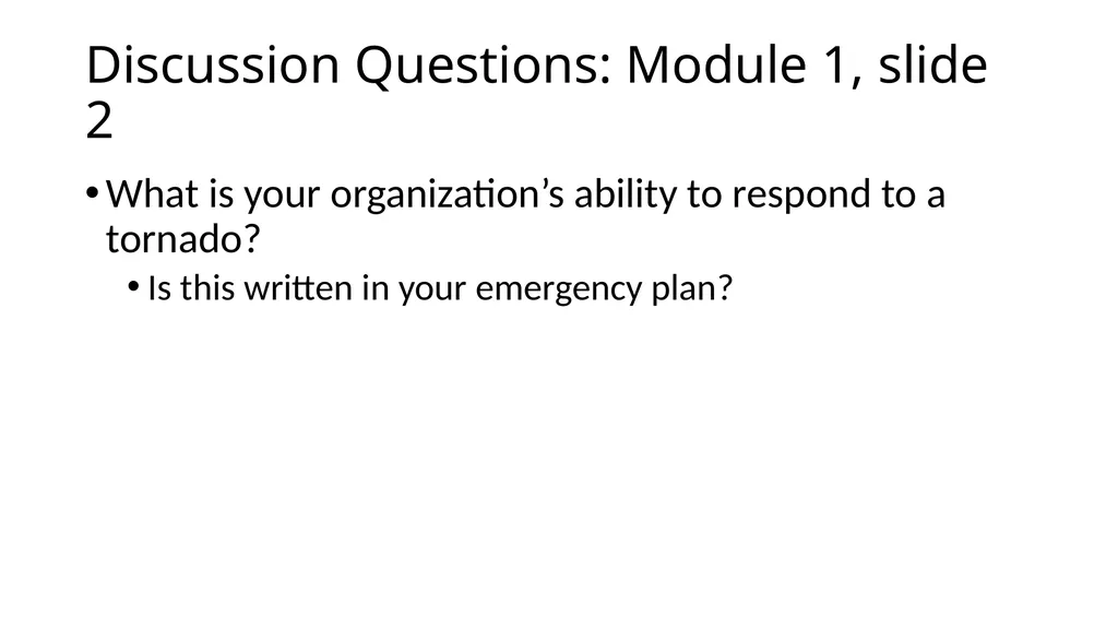 How to use the Tabletop Exercise PowerPoint - slide 25 of 51