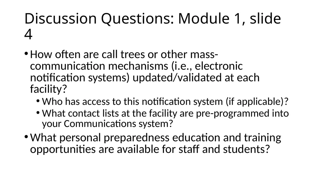 How to use the Tabletop Exercise PowerPoint - slide 27 of 51