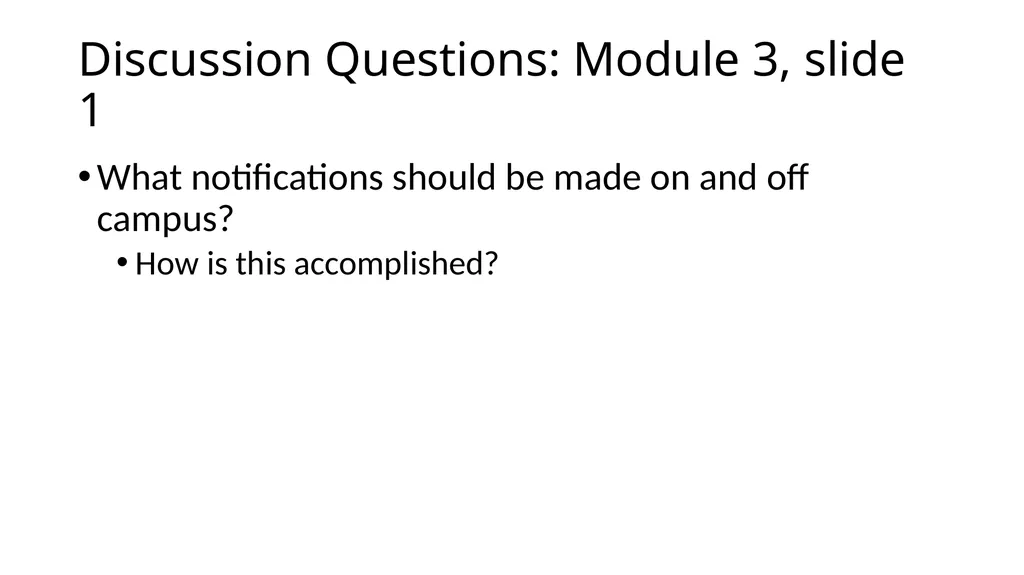 How to use the Tabletop Exercise PowerPoint - slide 39 of 51