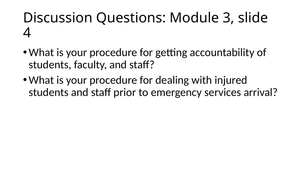 How to use the Tabletop Exercise PowerPoint - slide 42 of 51