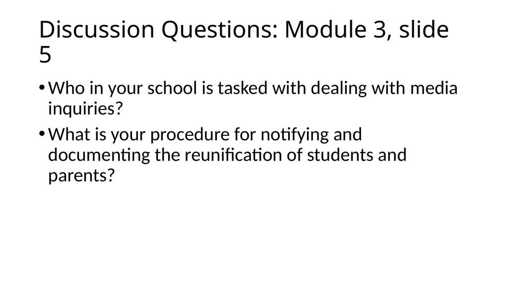 How to use the Tabletop Exercise PowerPoint - slide 43 of 51