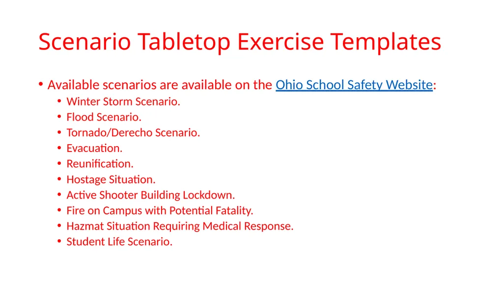 How to use the Tabletop Exercise PowerPoint - slide 2 of 51