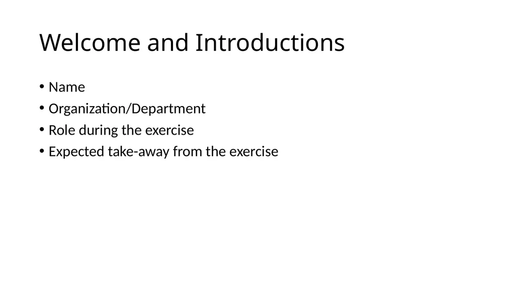 How to use the Tabletop Exercise PowerPoint - slide 7 of 51