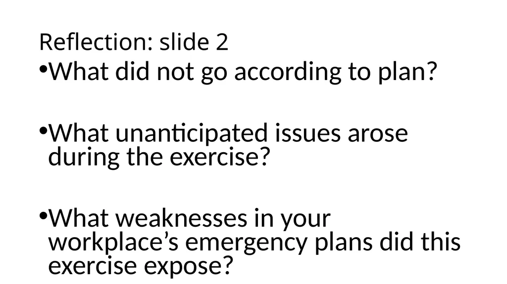 How to use the Tabletop Exercise PowerPoint - slide 47 of 51