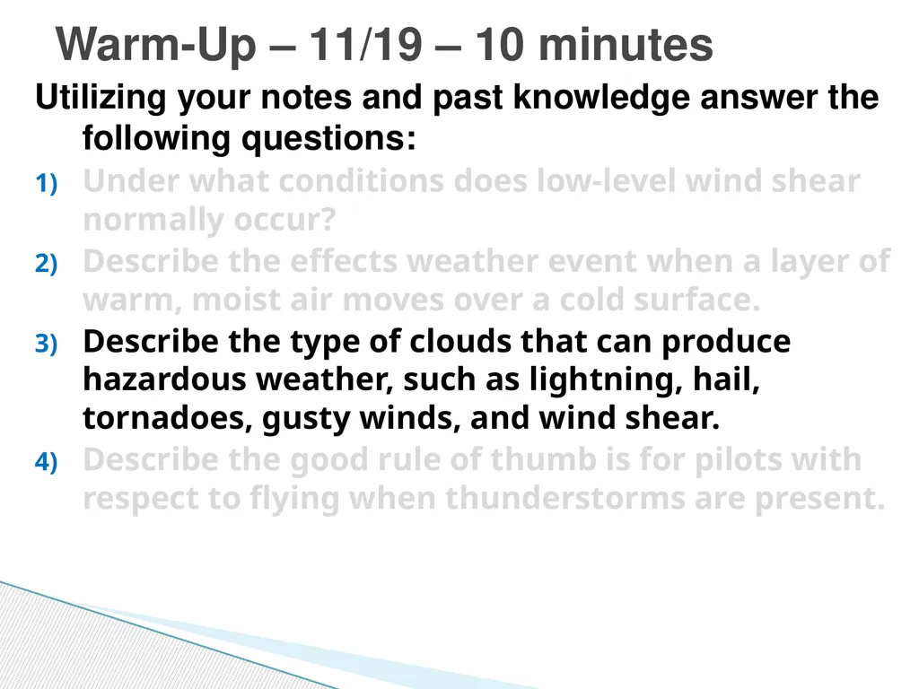 Utilizing your notes and past knowledge answer the - slide 7 of 30