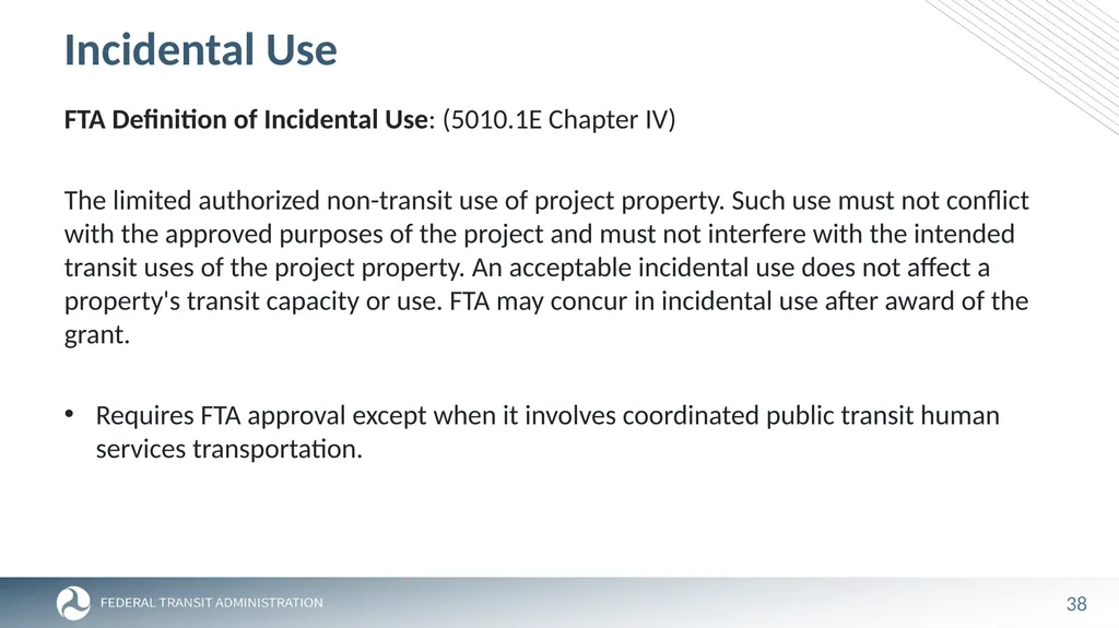 FTA Post Award Activities November 1, 2023 - slide 38 of 46