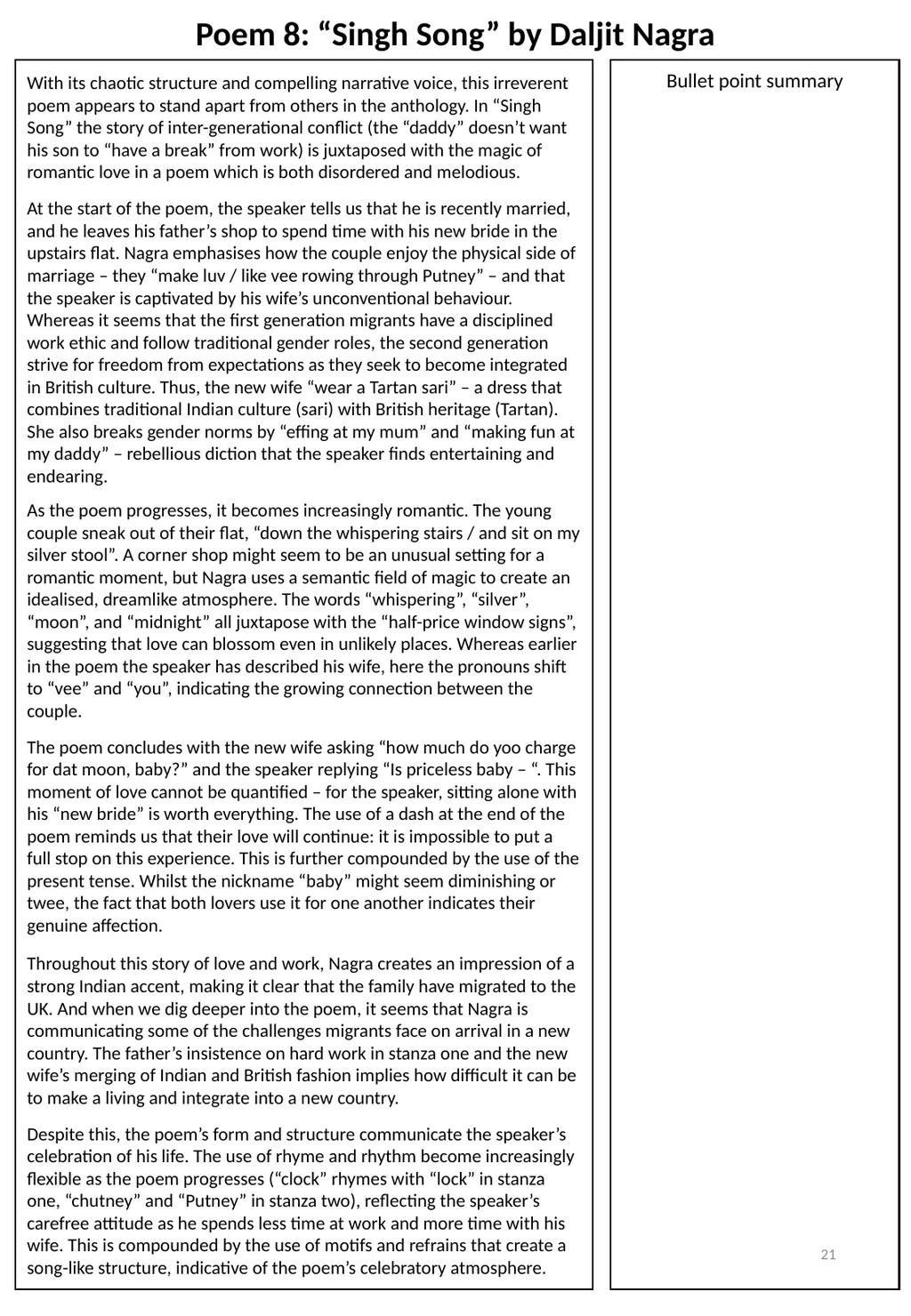 Year 11 Love & Relationships Revision Booklet - slide 21 of 38