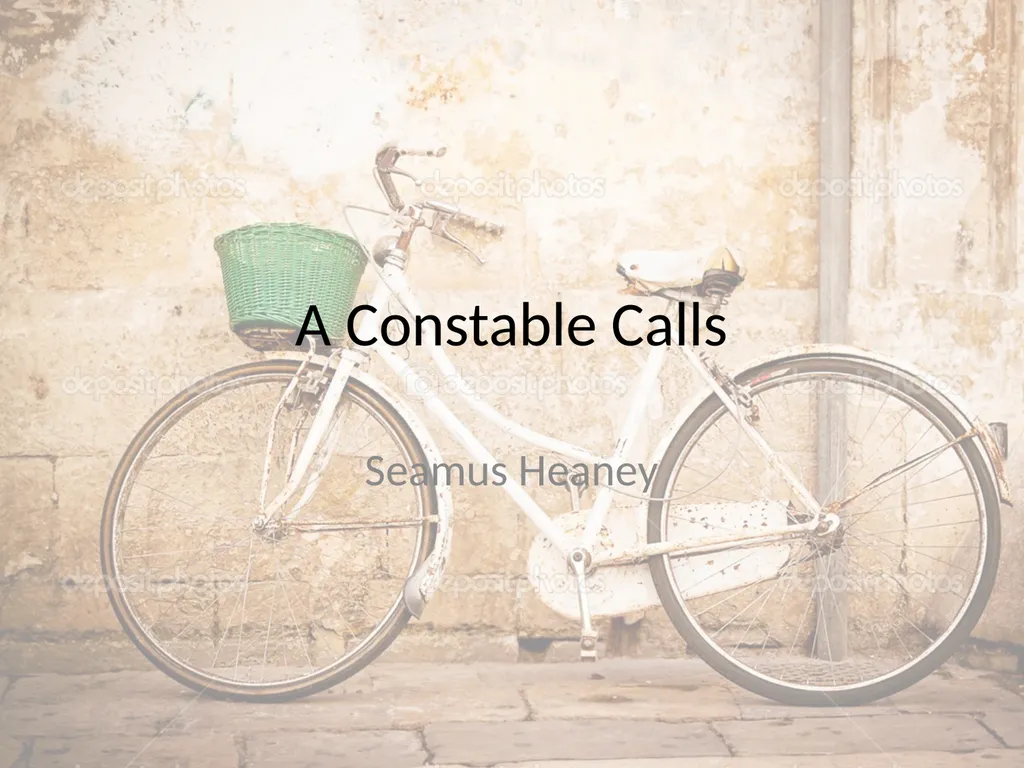 A Constable Calls Seamus Heaney In ‘A Constable - slide 1 of 12