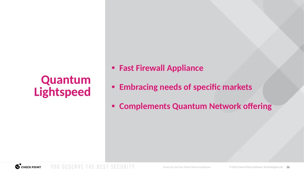 [Check Point - All Rights Reserved] Quantum - slide 36 of 37