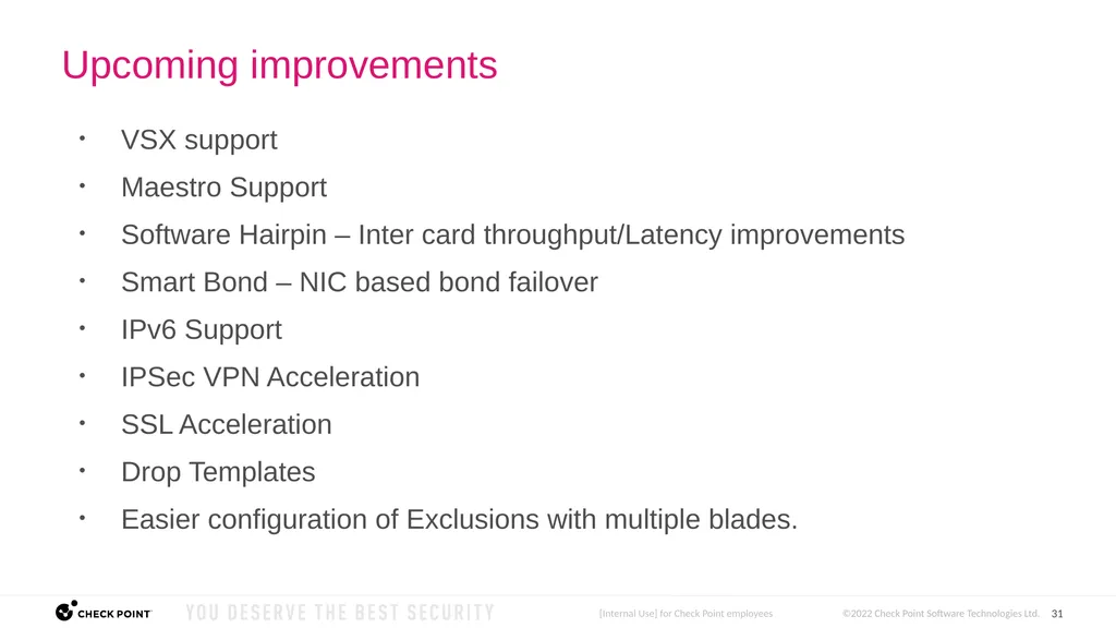 [Check Point - All Rights Reserved] Quantum - slide 31 of 37