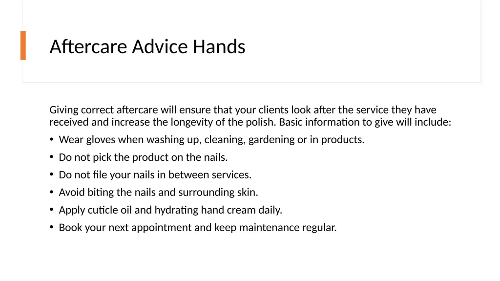 Manicure & Pedicure Introduction Manicure & - slide 37 of 40
