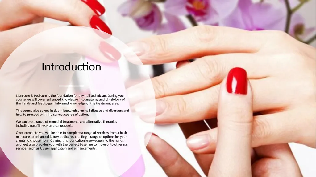 Manicure & Pedicure Introduction Manicure & - slide 2 of 40