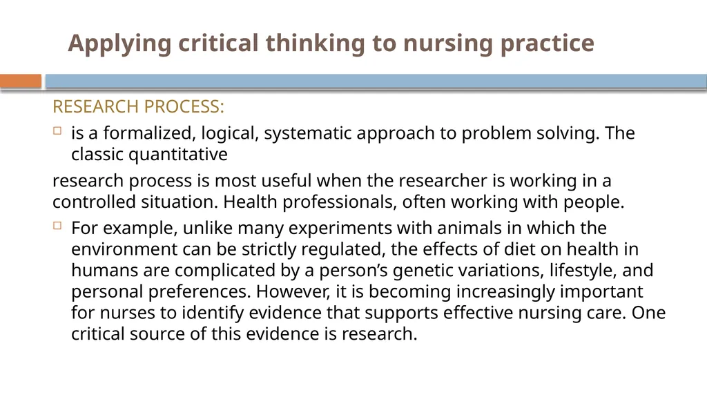 Critical Thinking and Clinical Reasoning Chapter - slide 19 of 36