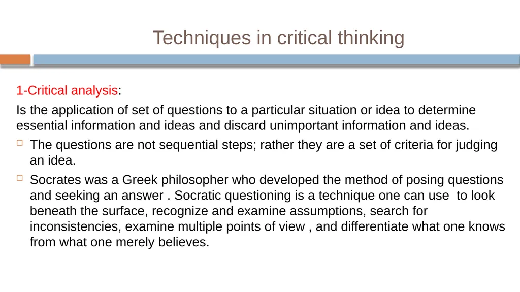 Critical Thinking and Clinical Reasoning Chapter - slide 5 of 36