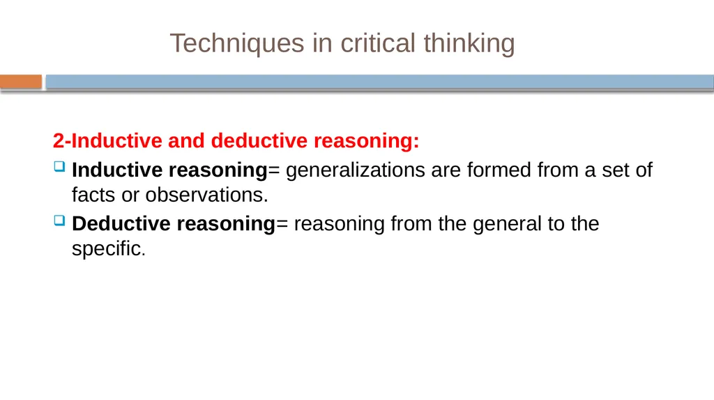 Critical Thinking and Clinical Reasoning Chapter - slide 9 of 36