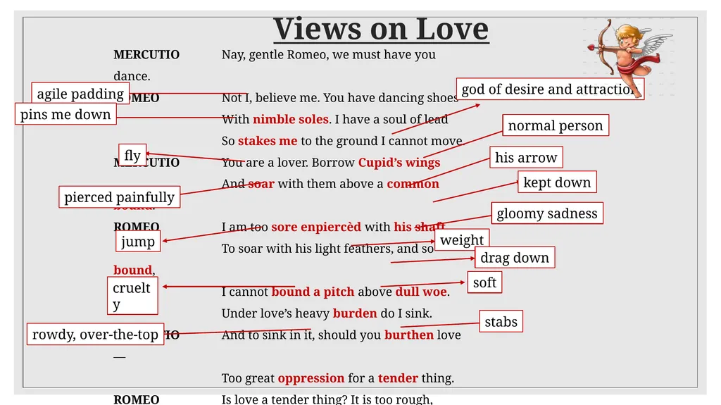 To explore Shakespeare’s presentation of love & - slide 5 of 15