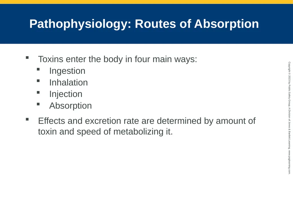 Toxicology CHAPTER 23: Focused Lecture National - slide 10 of 80