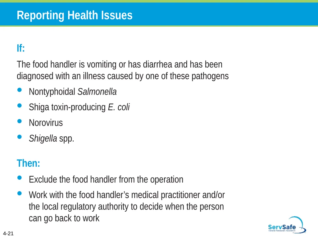 Personal Hygiene and Contamination Managers must - slide 21 of 106