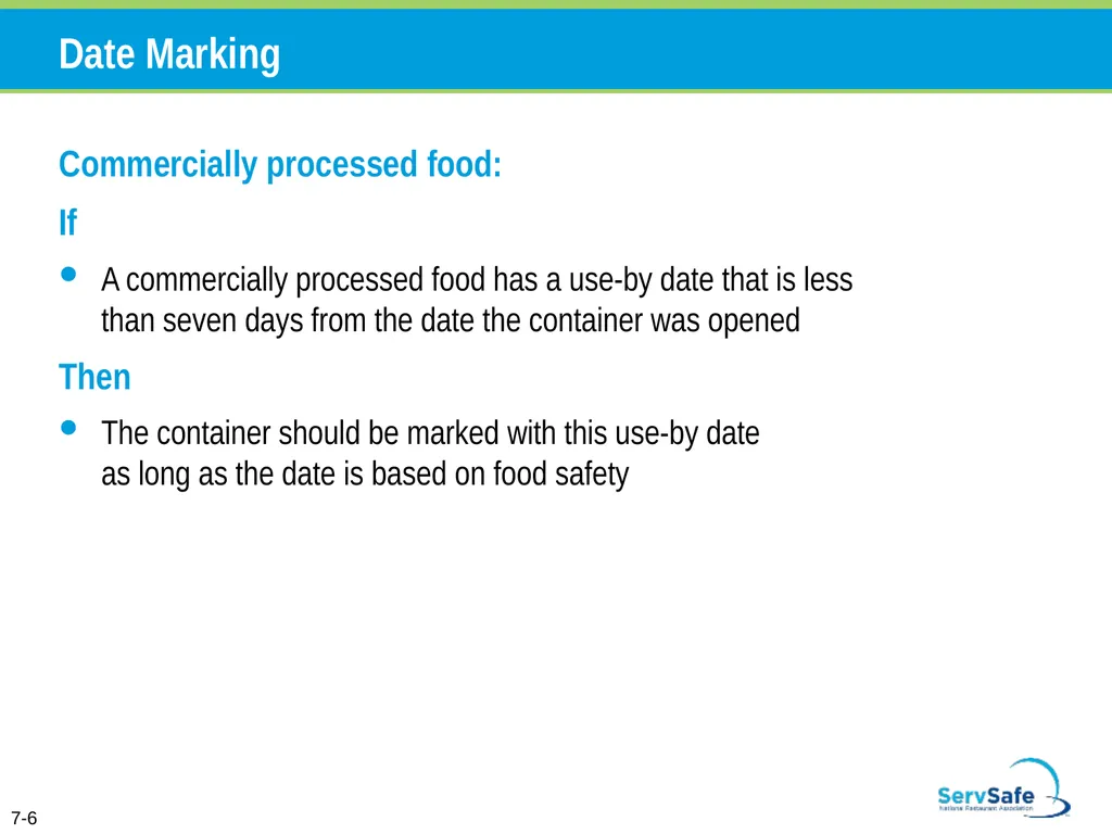 Personal Hygiene and Contamination Managers must - slide 60 of 106