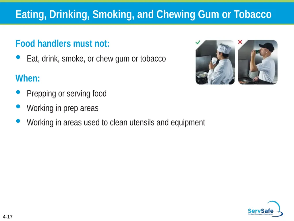 Personal Hygiene and Contamination Managers must - slide 17 of 106