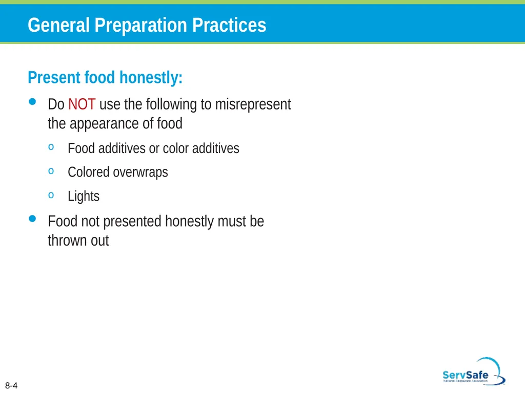 Personal Hygiene and Contamination Managers must - slide 73 of 106