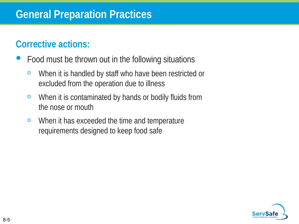 Personal Hygiene and Contamination Managers must - slide 74 of 106