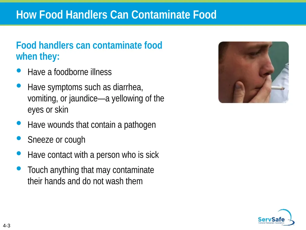 Personal Hygiene and Contamination Managers must - slide 3 of 106
