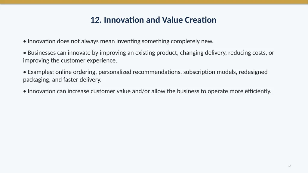 How Businesses Create Value AP Business with - slide 14 of 22