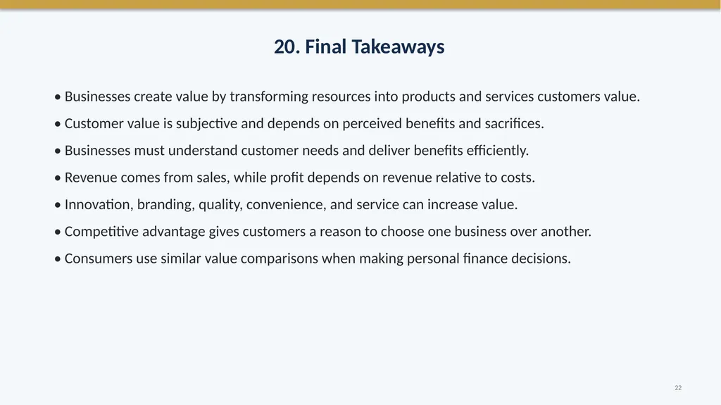 How Businesses Create Value AP Business with - slide 22 of 22