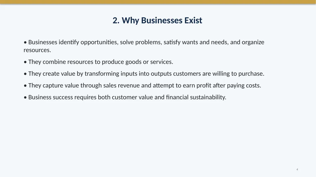 How Businesses Create Value AP Business with - slide 4 of 22