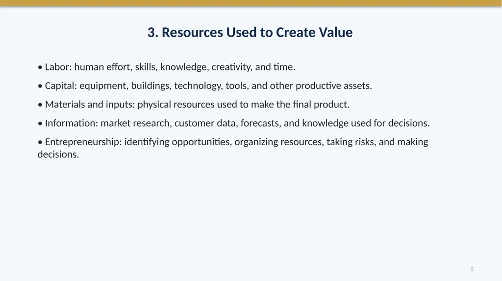 How Businesses Create Value AP Business with - slide 5 of 22