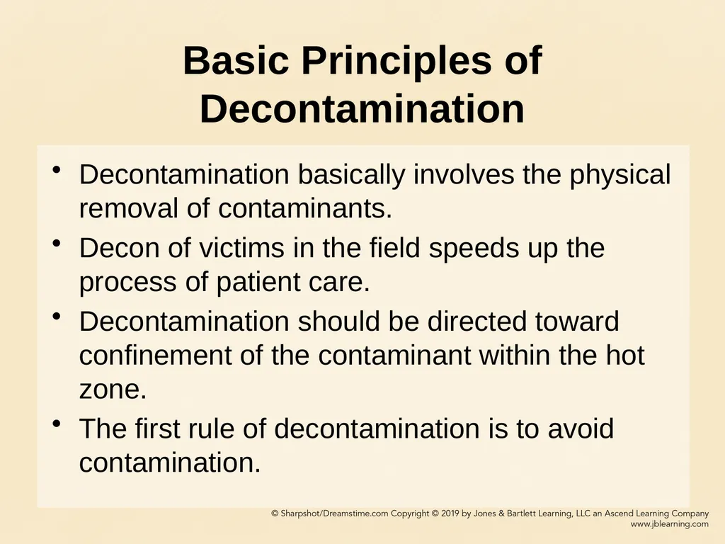 CHAPTER 11 Decontamination Learning Objectives - slide 5 of 73